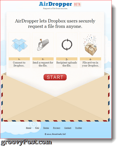 תוסף AirDropper Dropbox בפעולה
