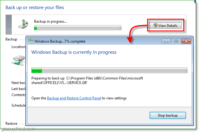 גיבוי Windows 7 - הגיבוי יכול לארוך זמן