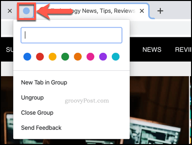 שינוי שם של קבוצת טאבים ב- Chrome