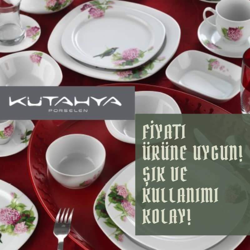 איך לקנות כלי אוכל מרובעים של Bim Kütahya Seramik 68 חלקים?
