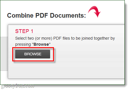 חפש קבצי PDF להעלאה ושילוב
