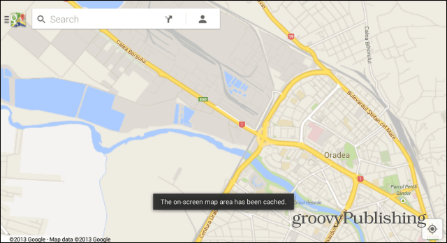 מפת אנדרואיד של מפות Google נשמרת לשימוש לא מקוון