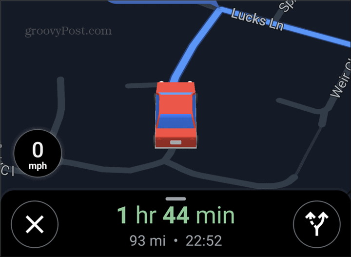 סמל מכוניות של מפות Google אדום