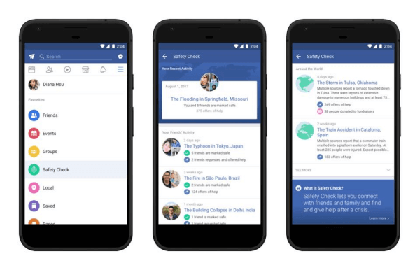 פייסבוק תציע בקרוב בדיקת בטיחות ייעודית, בה המשתמשים יוכלו לראות היכן הופעל לאחרונה, לקבל את המידע הדרוש לך, ואולי לסייע לאזורים שנפגעו.
