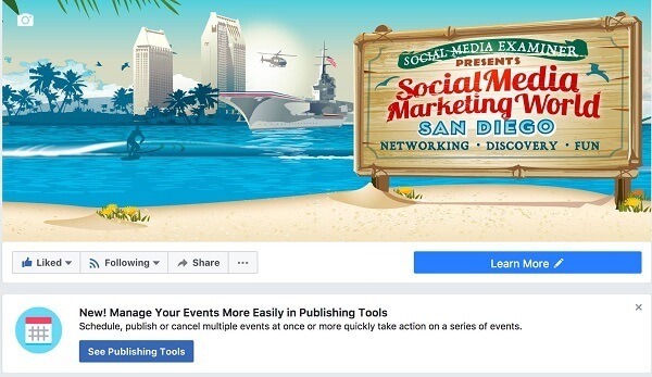 פייסבוק מקלה על ניהול אירועי פייסבוק מדף מתוך כלי פרסום.