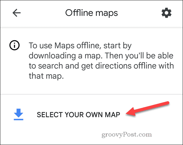 יצירת מפה לא מקוונת של מפות Google