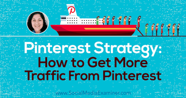 אסטרטגיית Pinterest: כיצד להשיג יותר תנועה מ- Pinterest המציגה תובנות מג'ניפר פריסט בפודקאסט לשיווק במדיה חברתית.