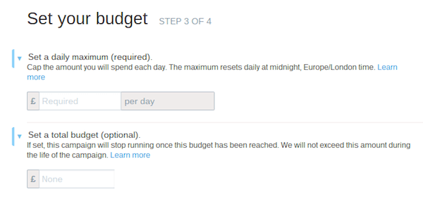 תקציב מסע פרסום מודעות טוויטר