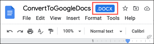 קובץ Word ב- Google Docs
