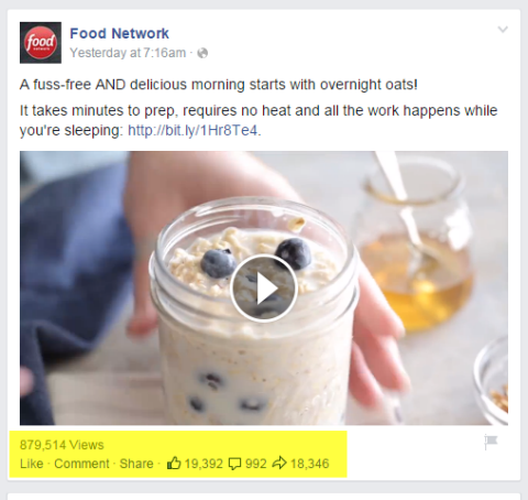 פוסט וידאו ברשת רשת מזון בפייסבוק