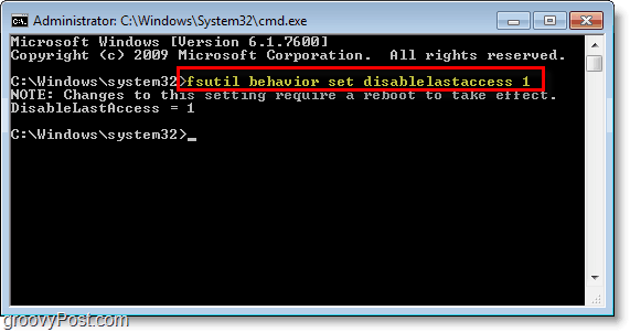 צילום מסך של Windows 7 - כיצד להשבית את ההגדרה