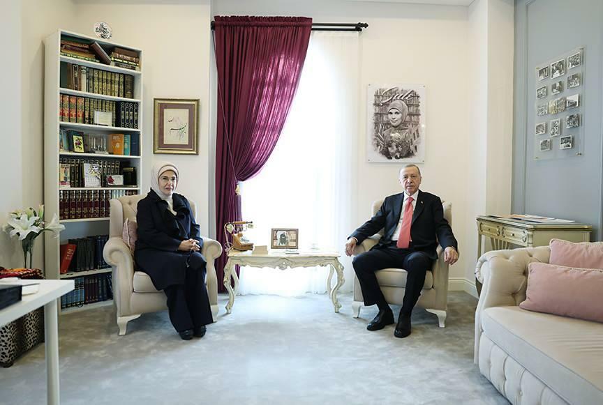 הנשיא ארדואן ואמינה ארדואן סיירו בקרן Şule Yüksel Şenler