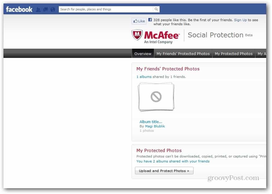 McAffee מגן על תמונות הפייסבוק שלך