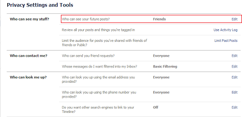 הגדרת פייסבוק-פרטיות
