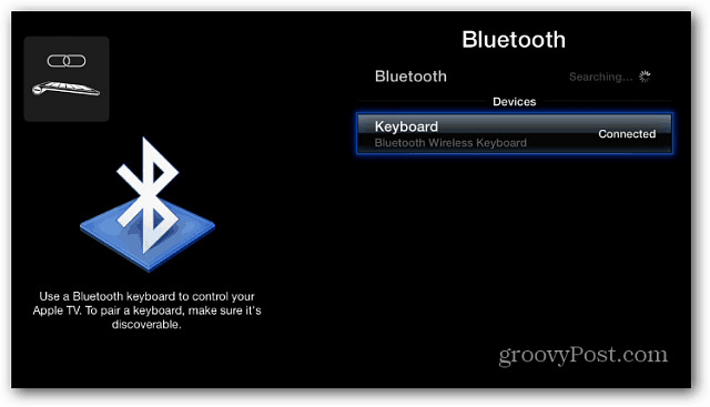 כיצד לחבר מקלדת Bluetooth ל- Apple TV