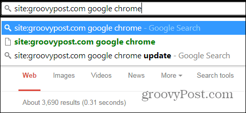 Chrome מחפש רק אתר אחד