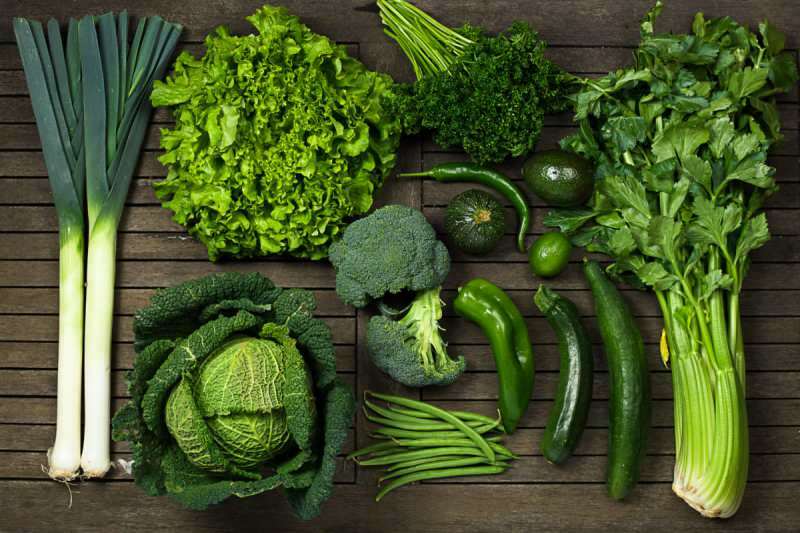 ירוק מסמל ירקות ובריאות