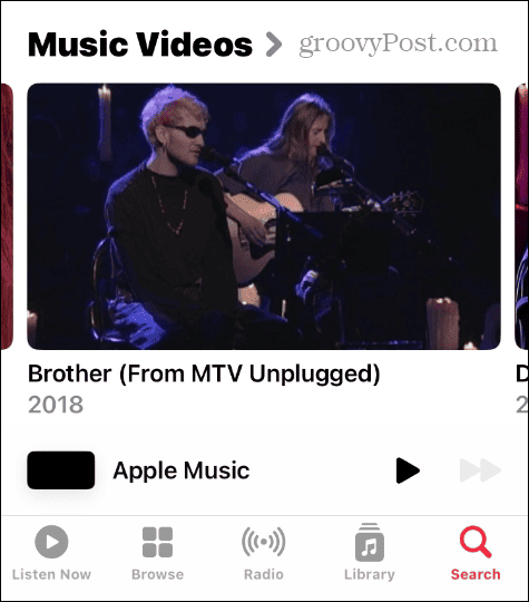 רשימות השמעה של וידאו ב-Apple Music