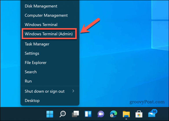 פתיחת מסוף Windows ב-Windows 11