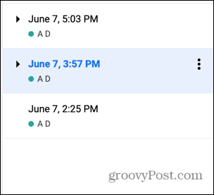 תאריך העריכה של Google docs
