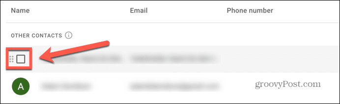 תיבת הסימון של gmail