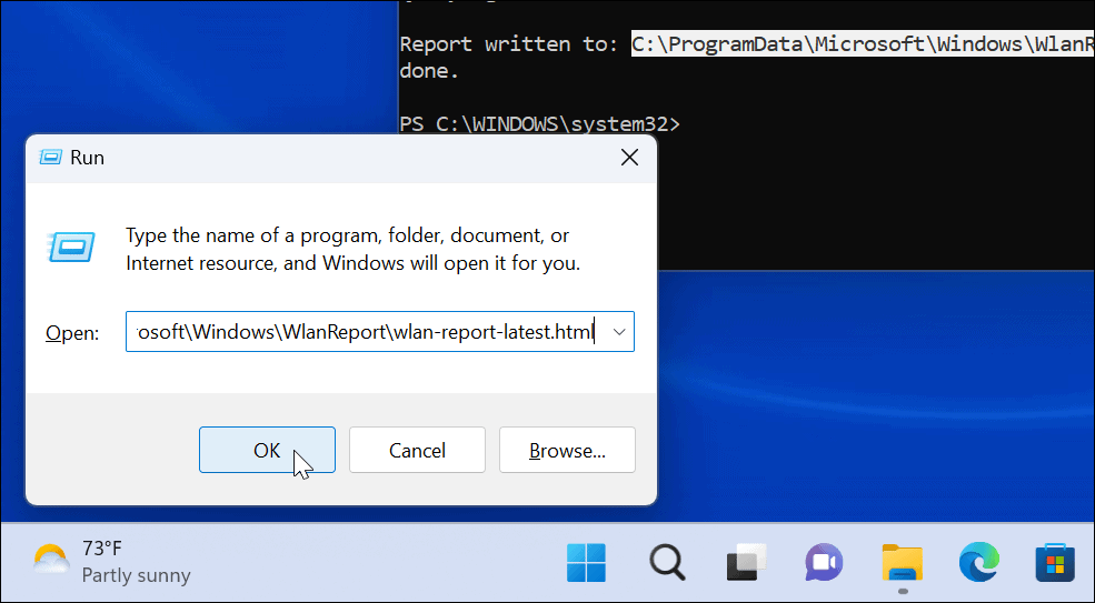 הפק דוח Wi-Fi ב-Windows 11