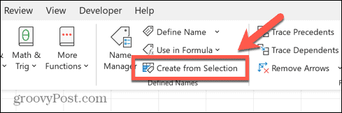 Excel ליצור מתוך בחירה