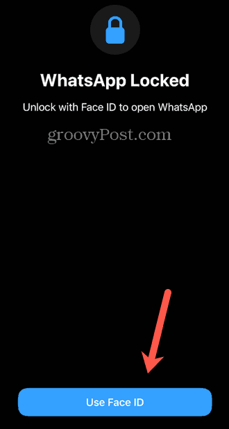 השתמש ב-whatsapp מזהה פנים