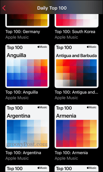 מצעדי Apple Music 100 המדינות המובילות