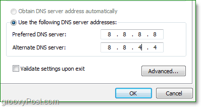 ה- IP של google DNS הוא 8.8.8.8 והחלופה 8.8.4.4