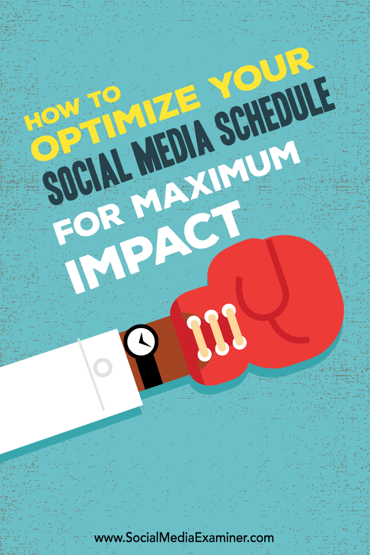 כיצד לייעל את לוח הזמנים של המדיה החברתית שלך להשפעה מרבית: בוחן מדיה חברתית