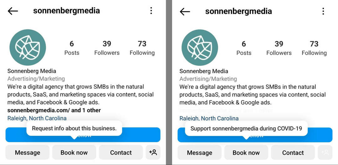 למה-משווקים-צריכים-להשתמש ב-instagrams-bookng-and-reservation-tools-extra-clouts-action-buttons-request-info-about-business-support-username-sonnenbergmedia-example-2