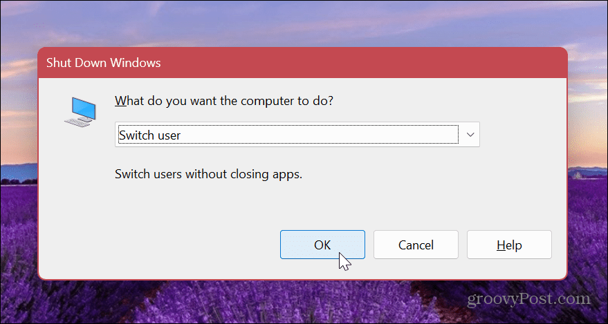 החלף חשבונות משתמש ב-Windows