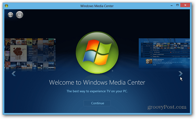 הפעל את Windows Media Center