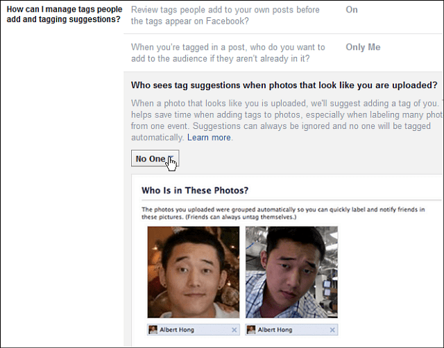 עצור מפייסבוק מתיוג אוטומטי בתמונות שלך