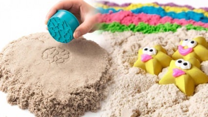 הכנת חול קינטי לילדים! כיצד להכין חול קינטי פרקטי (חול ירח)?