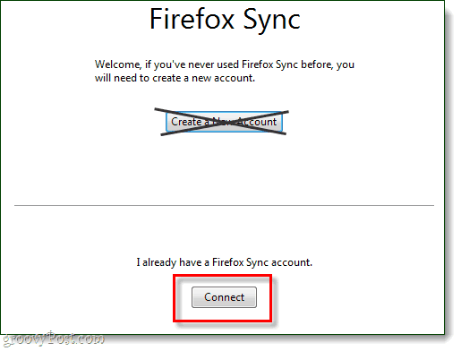 התחבר לחשבון סינכרון Firefox