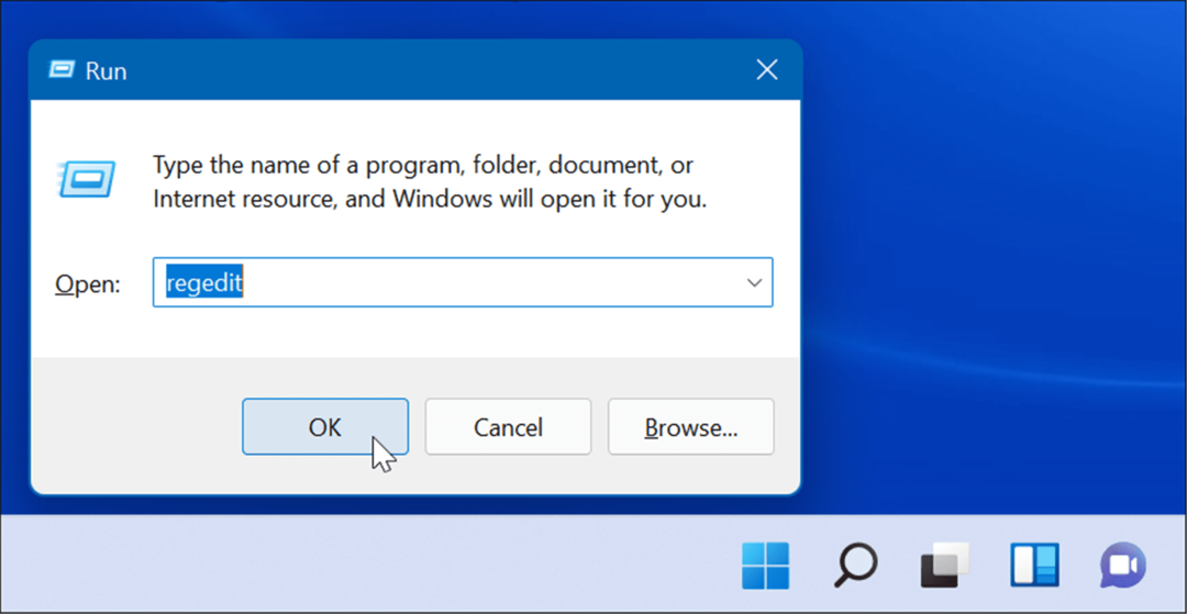 regedit הפעל את Windows 11