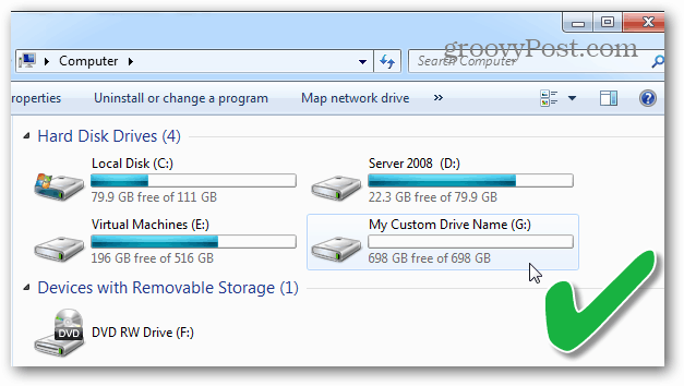רשימת כונני הדיסק הקשיח ב - Windows Explorer
