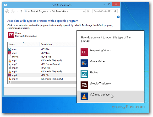 Windows 8: הפוך קבצי וידאו וקבצי מוסיקה פתוחים בתוכניות שולחן עבודה