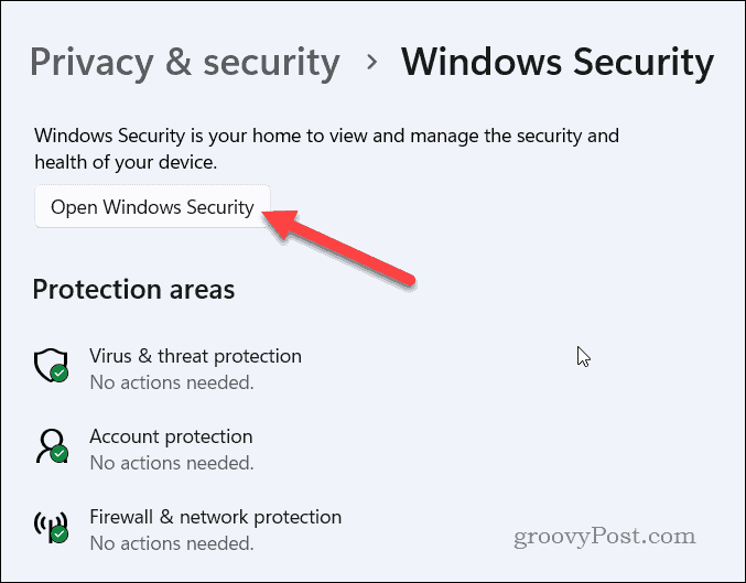 הפעל את Windows Security ב-Windows 11