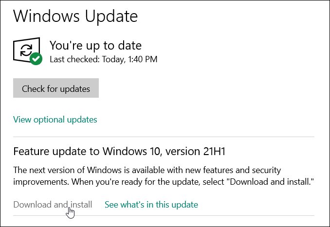 הורד והתקן את Windows Update