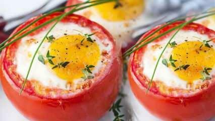 איך מכינים עגבניות ממולאות עם ביצה? מתכון עגבניות ממולאות עם ביצים לארוחת בוקר