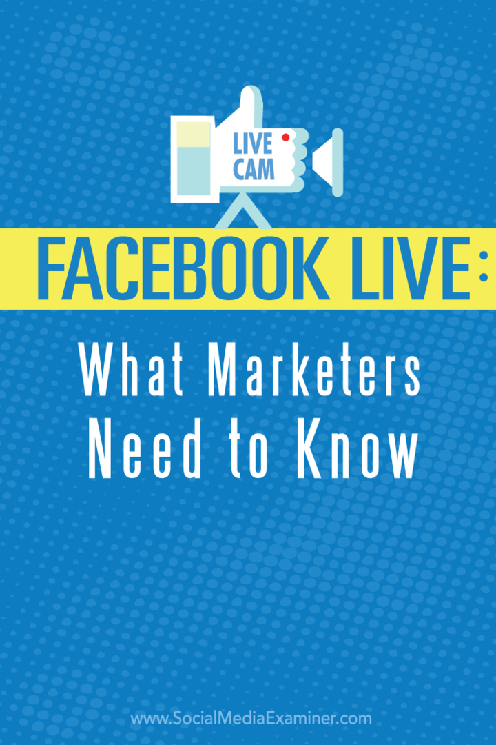 מה המשווקים צריכים לדעת על פייסבוק בשידור חי
