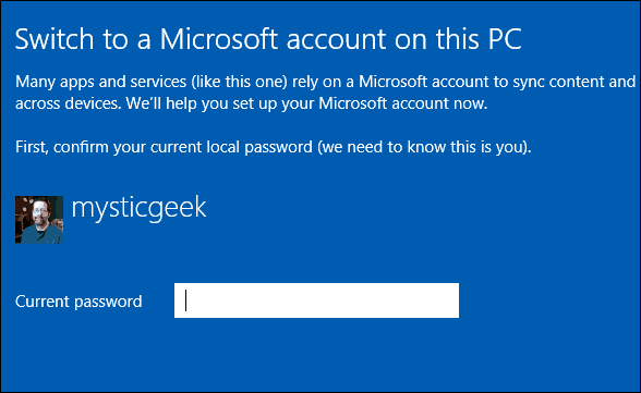 עבור לחשבון Microsoft