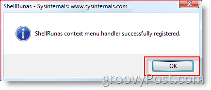 הוסף הפעלה כמשתמש שונה לתפריט ההקשר של Windows Explorer עבור ויסטה ושרת 2008:: groovyPost.com
