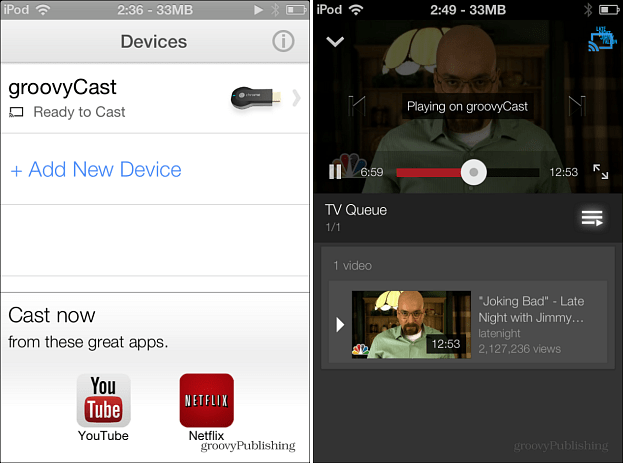 Chromecast ב- iOS