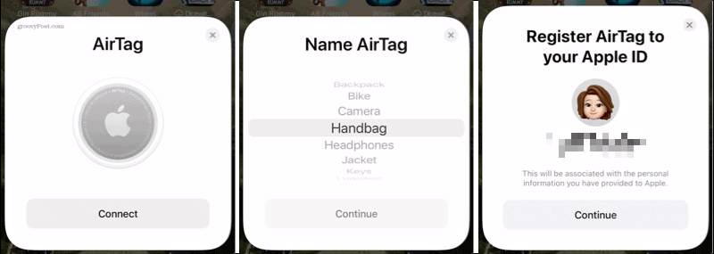 חבר את AirTag ל- iPhone
