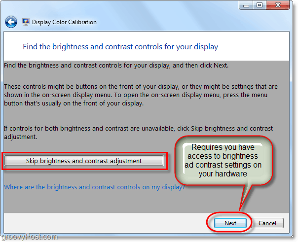 כיצד לכייל את צבע המסך של Windows 7 באמצעות dccw.exe
