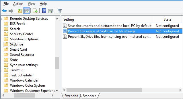 כיצד להסתיר או להשבית את SkyDrive / OneDrive ב- Windows 8.1